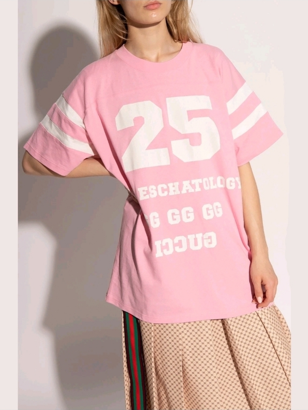 GUCCI 25 ESCHATOLOGY COTTON T- SHIRT PINK